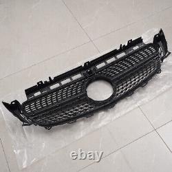 For 16-19 Mercedes E Class W213 C238 Front Grille Grill Gloss Blk Diamond Style