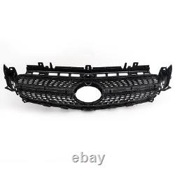 For 16-19 Mercedes E Class W213 C238 Front Grille Grill Gloss Blk Diamond Style