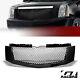 For 2007-2014 Cadillac Escalade/ext Glossy Blk Mesh Front Hood Bumper Grille Abs