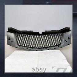 For 2007-2014 Cadillac Escalade/EXT Glossy Blk Mesh Front Hood Bumper Grille ABS