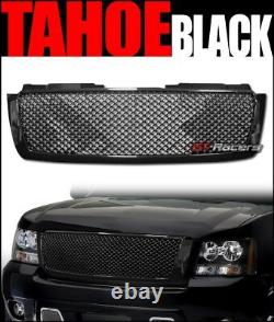 For 2007-2014 Chevy Tahoe/Suburban/Avalanche Blk Mesh Front Bumper Grill Grille