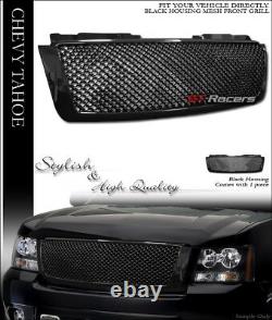 For 2007-2014 Chevy Tahoe/Suburban/Avalanche Blk Mesh Front Bumper Grill Grille