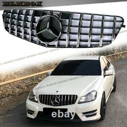 For 2008 2009 2010 2011 2012 2013 2014 C204 W204 Chrome New Gt Black Grille Benz
