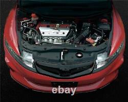 For 2008-2011 Honda Civic Type-R FN2 Carbon Fiber Front Bumper Grille Grill BLK