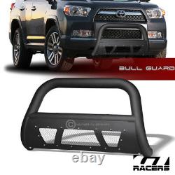 For 2010-2021 Toyota 4Runner Matte Blk Studded Mesh Bull Bar Brush Bumper Guard