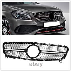 For 2016-2018 W176 A200 250 A45 Style Front Grill Grille Diamond Look BLK 1PC