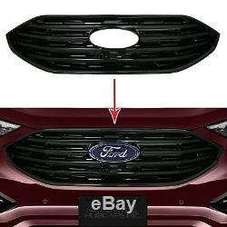 For 2019 2020 Ford Edge BLACK Snap On Grille Overlay Full Front Grill Covers New
