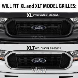 For 2019-2021 Ford Ranger XL XLT Black Grille Cover Overlay Front Grill Snap On
