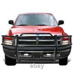 For 94-02 Dodge Ram 1500 2500 3500 Blk Bumper Grill Protector Grille Brush Guard