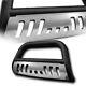 For 97-03 F150/f250 Ld/expedition Matte Blk Bull Bar Bumper Grill Guard+ss Skid
