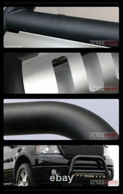 For 97-03 F150/F250 Ld/Expedition Matte Blk Bull Bar Bumper Grill Guard+SS Skid