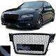 For Audi A4 B8 8k From 2007-2011 Radiator Grille Sports Grill Honeycomb Grille Black Gloss