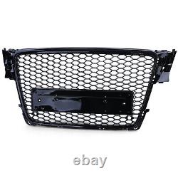 For Audi A4 B8 8K from 2007-2011 radiator grille sports grill honeycomb grille black gloss
