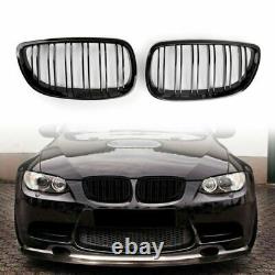 For BMW 06-09 E92 E93 328i 335i 2DR Front Kidney Grille Grill Double Rib Blk U6