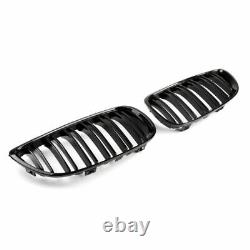 For BMW 06-09 E92 E93 328i 335i 2DR Front Kidney Grille Grill Double Rib Blk U6