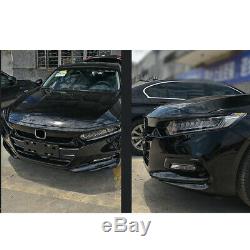 For Honda Accord 10th 2018-2019 Glossy Blk Lip Front Grille Cover Moulding Trim