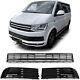 For Vw T6 Vi Without Acc 15-19 Radiator Grille Left Right Middle Black Gloss
