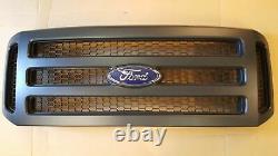 Ford Black Paintable Grille 05-07 Super Duty with emblem grill
