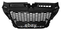 Frongrill black sport with license plate holder fits the Audi A3, 8P 08-13