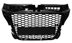 Frongrill black sport with license plate holder fits the Audi A3, 8P 08-13