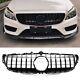 Front Bumper Grill Gt Style For Mercedes Benz Cls Class W218 15-18 With Hole Blk