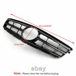 Front Bumper Grille Fit For Benz C Class W204 WithLED Emblem C300/C350 08-14 Blk E