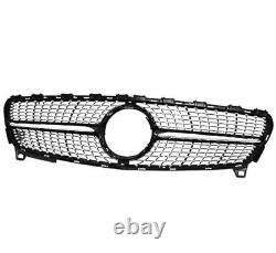 Front Bumper Grille For Mercedes-Benz 16-18 W176 A200 A250 A45 Diamond Style BLK