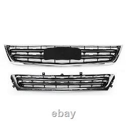 Front Bumper Grille Grill Fit Chevrolet Impala 2014-2020 Chrome Blk 23455348 B2