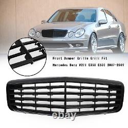 Front Bumper Grille Grill Fit Mercedes Benz W211 E350 500 07-09 AMG Gloss BLK SF