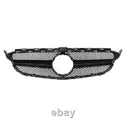 Front Bumper Grille Grill For Benz C Class W205 C200 C250 2014 2015-2018 C63 BLK