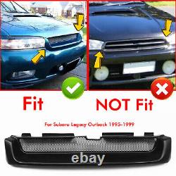 Front Bumper Grille Grill Mesh For Subaru Legacy Outback 1995-1999 Matte BLK wo