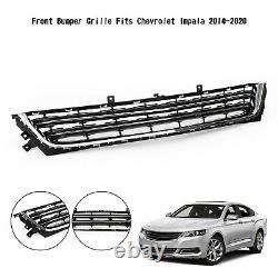 Front Bumper Lower Grille Fit Chevrolet Impala 2014-2020 Chrome Blk 23455348 B2