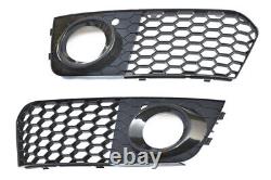 Front Grill Sport Honeycomb Grill Vent Grille for Audi A4 B8 07-12 Black Gloss