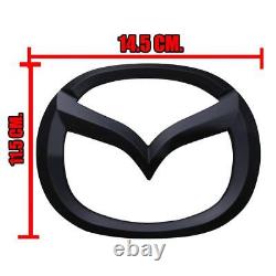 Front Grille Logo Badge Emblem Cover Matte Black For Mazda BT-50 TF 2020-2022 Ut