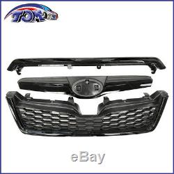 Front Upper Grille Assembly For Subaru Forester 2014-2018 STI Style Black Grill
