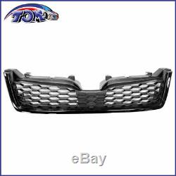 Front Upper Grille Assembly For Subaru Forester 2014-2018 STI Style Black Grill