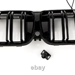 Front grille double bar performance black shiny LED for BMW 3 Series G20 G21