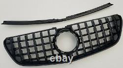GT Panamericana gloss black grill grille for Mercedes V class W447 2014-2019