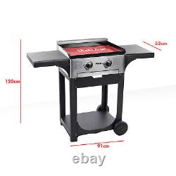 Gas Grill Deluxe Outdoor BBQ Experiences with Gas Grill Plate and Lid 4.8KW