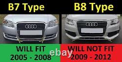 Gloss Black Front Grille Audi A4 Honeycomb mesh for 2005-08 RS4 estate saloon B7