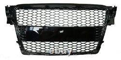 Gloss Black Front Grille for Audi A4 B8 Honeycomb mesh 2009-2012