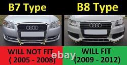 Gloss Black Front Grille for Audi A4 B8 Honeycomb mesh 2009-2012