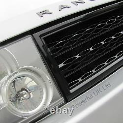 Gloss Black SUPERCHARGED style front grille for Range Rover L322 2002-05