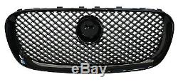 Gloss Black pack Front Grille for Jaguar XF mesh 2008-11 estate saloon XF-R pack