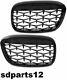 Grid Radiator Grille Suitable For Bmw X1 F48 2015 2019 Style Diamond Black Paint