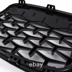 Grid radiator grille suitable for BMW X1 F48 2015 2019 style diamond black paint