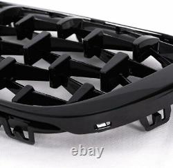 Grid radiator grille suitable for BMW X1 F48 2015 2019 style diamond black paint