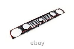 Grill radiator grille for VW Golf 2 double headlights 84-92 black red GTI look
