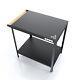 Grill Trolley Barbecue Table Side Table Outdoor Bbq Serving Trolley 50 X 72 Cm