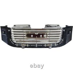 Grille For 2002-2009 GMC Envoy with Chrome Mldg/washer hole Blk Shell/Chr. Insert